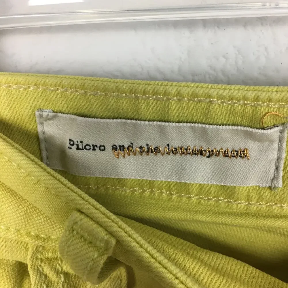 Pilcro & the Letterpress Yellow 6"  Denim Shorts 27 - Picture 8 of 11